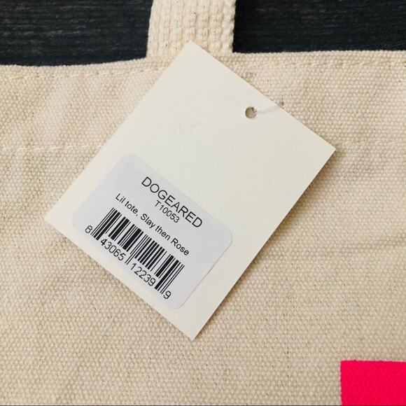 Dogeared Slay Then Rose lil tote bag 12.5” x 14” - Picture 4 of 4